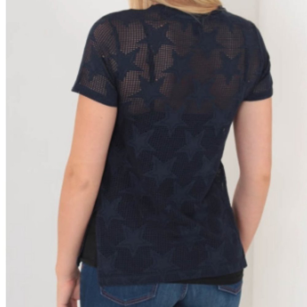Maison Scotch Star Mesh Top